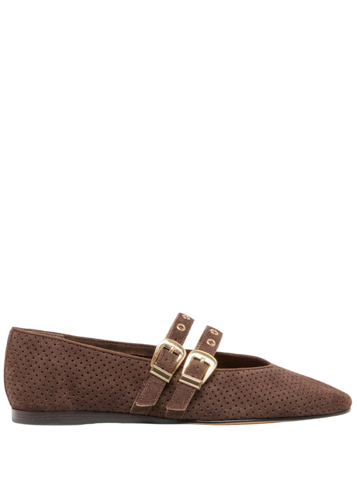 Baylee Grommet Suede Flat