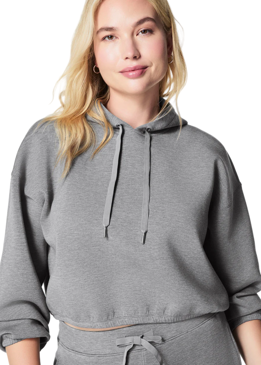 Cropped cinched hoodie hotsell