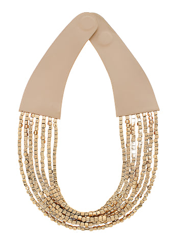 Cube Shaped Multi Layered Necklace