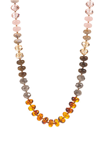 Mix Shaped Glass Stone Bead Necklace