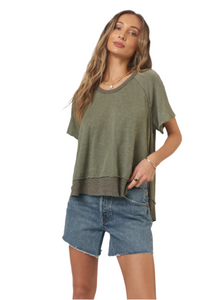 Lina Textured Scoop Neck Tee