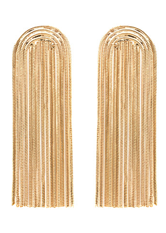 Snake Chain Fringe Drop Earrings