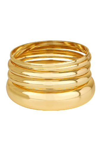 4 Row Multi Stackable Metal Bracelet