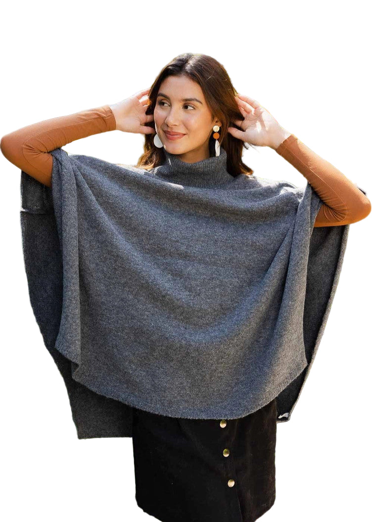 Eco Friendly Turtleneck Poncho