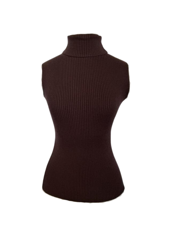 Sleeveless Turtleneck Top