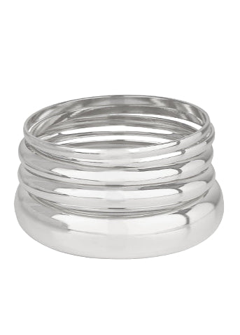 4 Row Multi Stackable Metal Bracelet