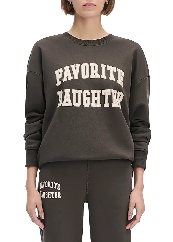 Collegiate Sweatshirt - Coffee/Gardenia