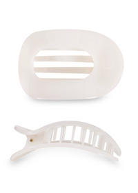 Coconut White Large Flat Round Clip