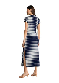 Striped Tie Waist Maxi Dress
