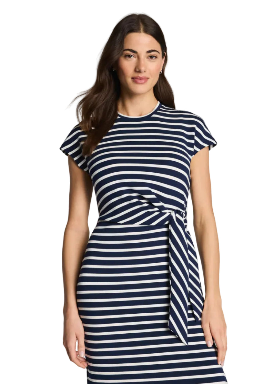 Striped Tie Waist Maxi Dress