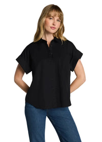 Oversized Short Sleeve Button Down
