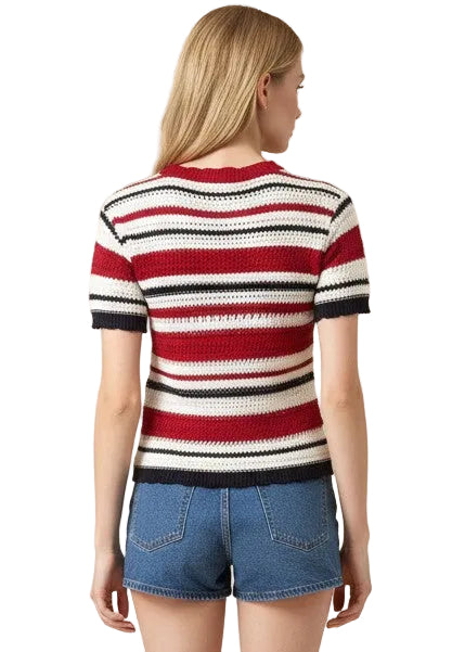 Striped Short Sleeve Top