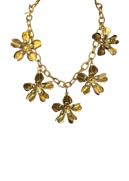 Gold Flowers Necklace