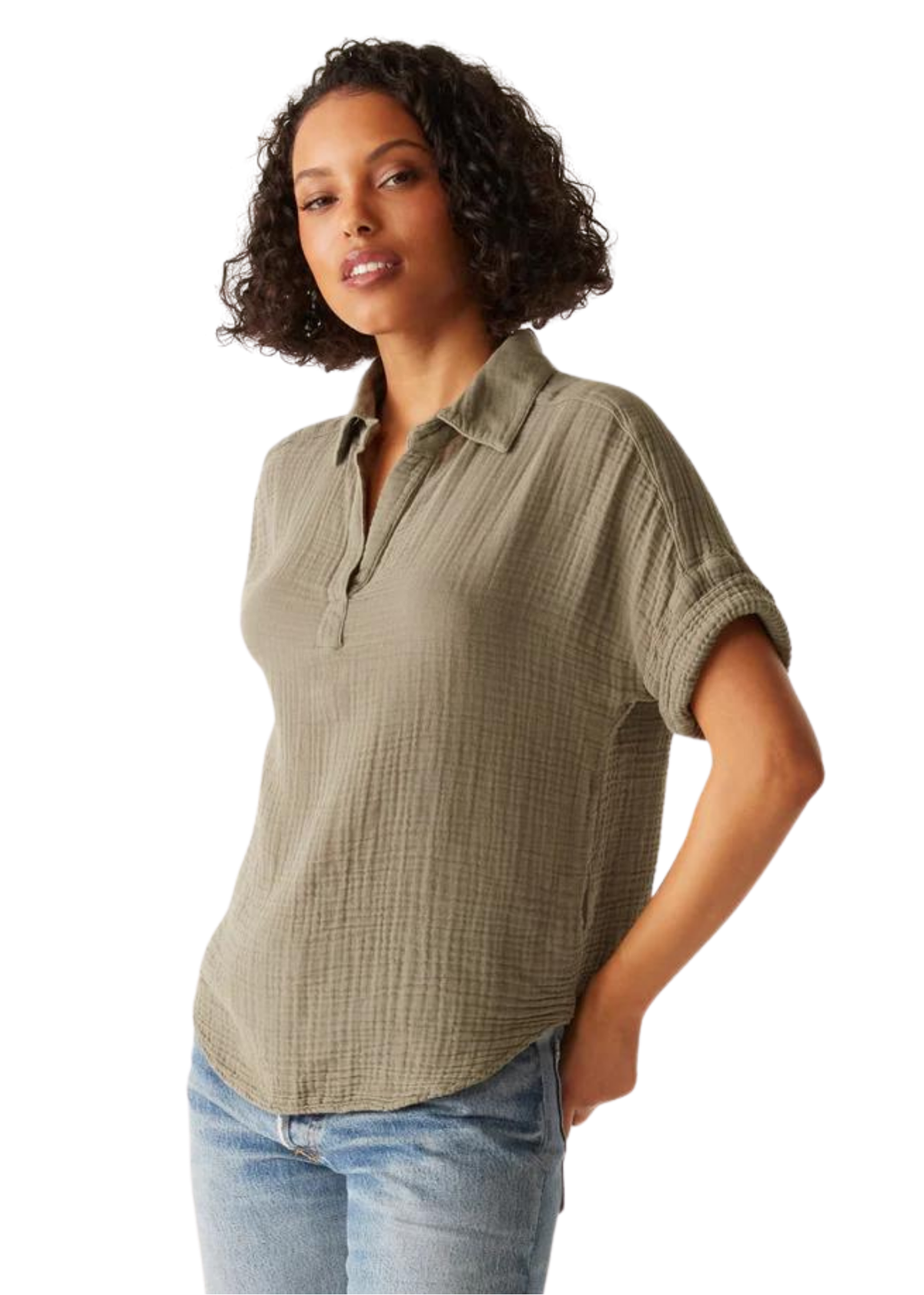 Gigi Popover Double Gauze Top