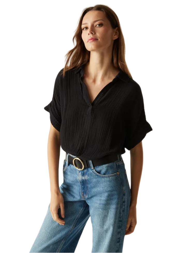 Gigi Popover Double Gauze Top