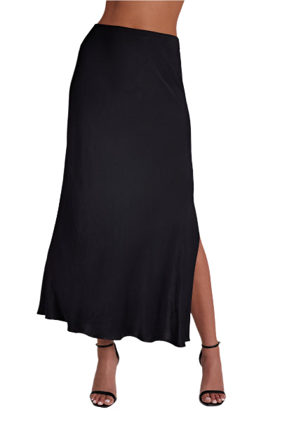 Side Slit Biax Maxi Skirt