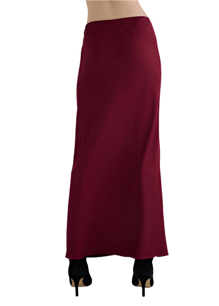 Side Slit Biax Maxi Skirt