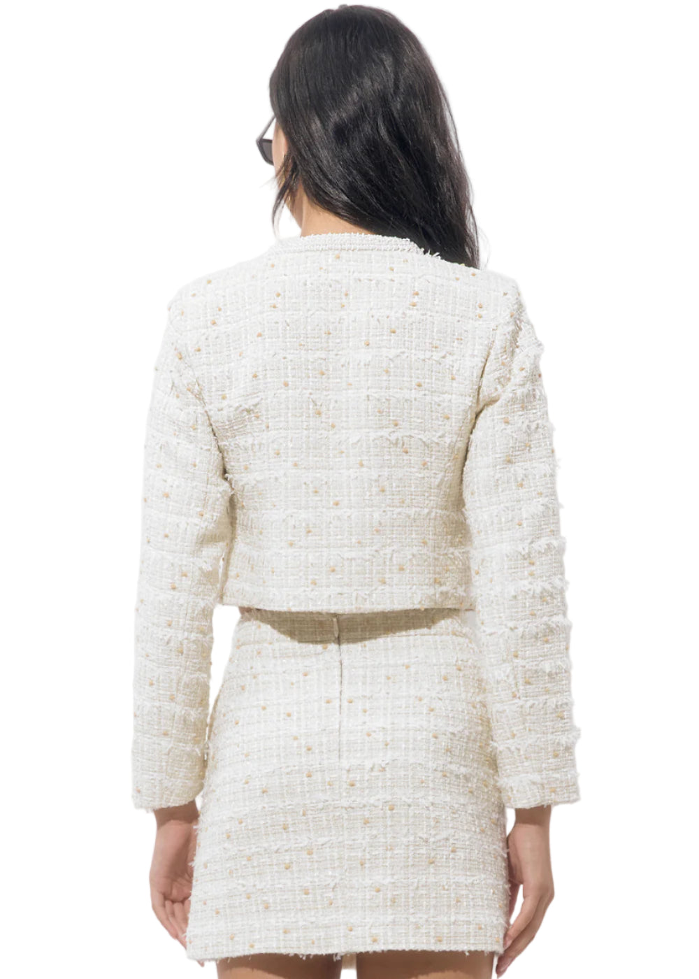 Eva Tweed Pearl Mini Skirt