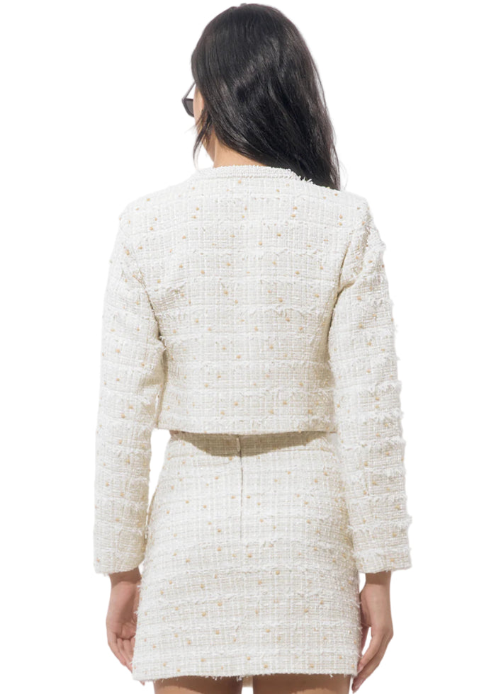 Eva Tweed Pearl Mini Skirt