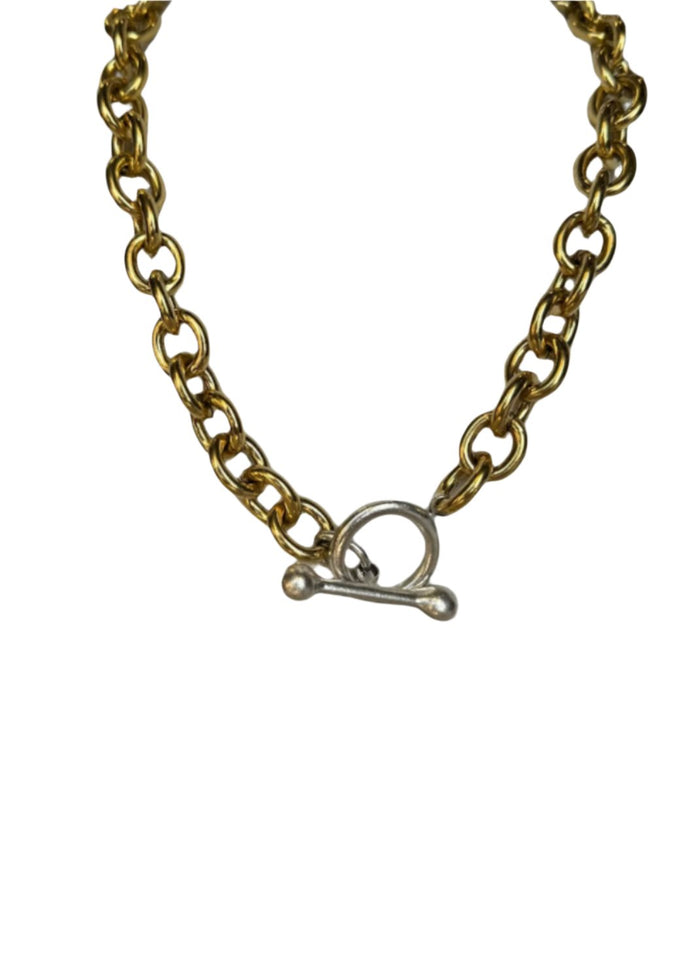 Thick Chain and Toggle Necklace