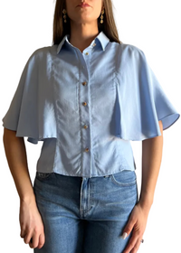 Poncho Style Button Down Shirt