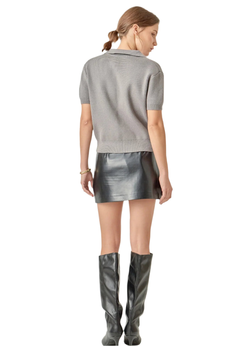 Faux Leather Mini Skirt