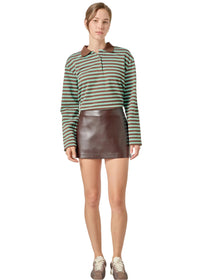 Faux Leather Mini Skirt