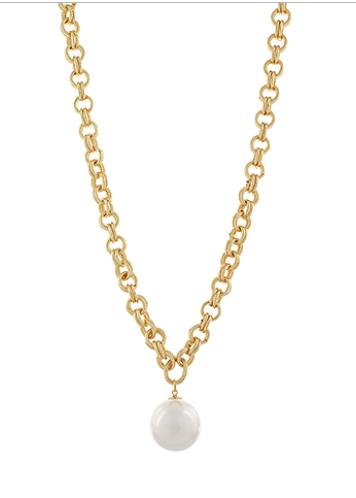 Pearl Pendant Long Necklace