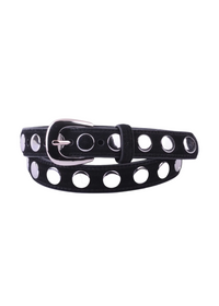 Suede Belt w/ Wide Studs