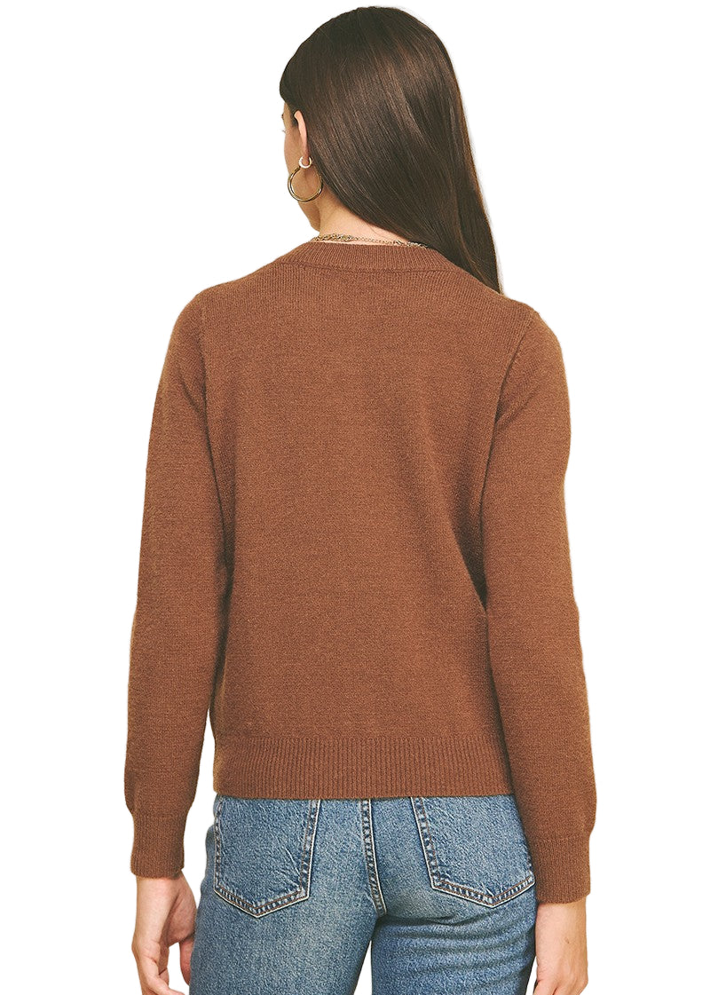 Striped Knit & Cardigan Combo Sweater