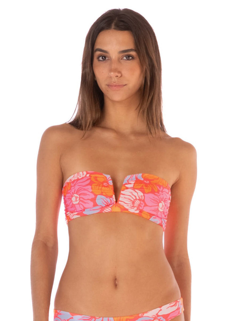 Flower Scape Flicker Bikini Top