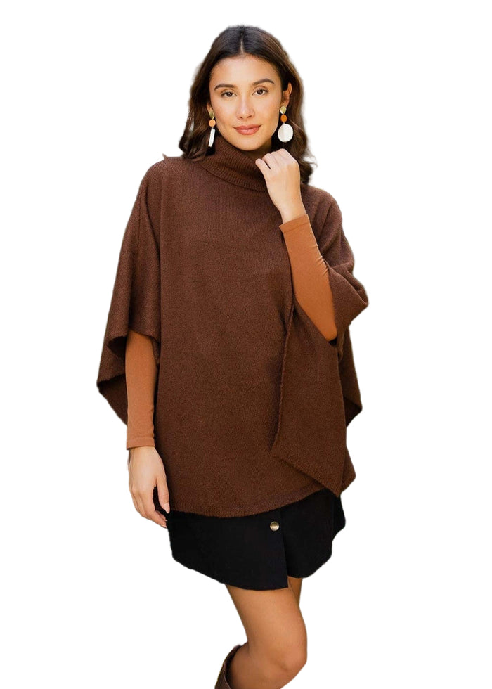 Eco Friendly Turtleneck Poncho