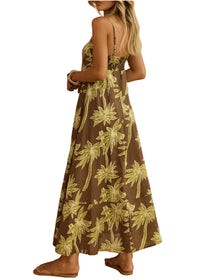 Heather Palm Print Maxi Dress