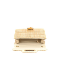 Alissa Woven Clutch w/ Bamboo Closure