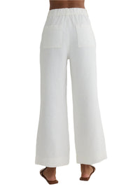 Pleated Wide Leg Ankle Pant