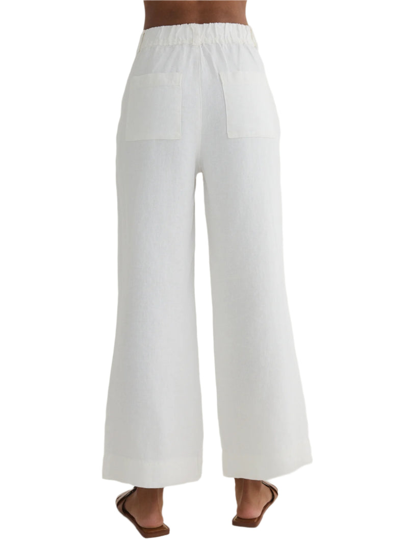 Pleated Wide Leg Ankle Pant
