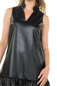 Sarah Faux Leather Dress