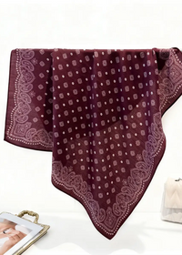 Paisley Herringbone Pattern Silk Scarf
