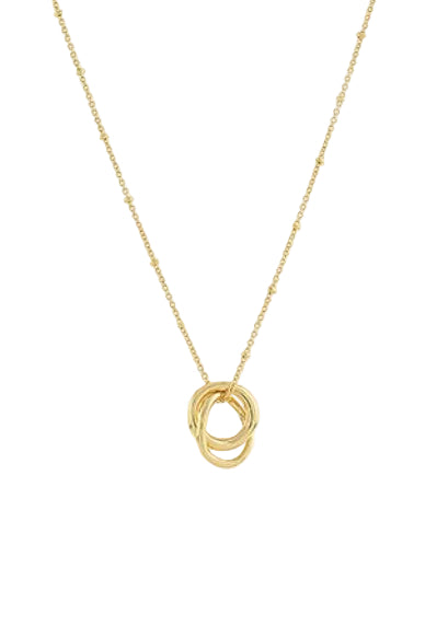 Linked Geometric Ring Necklace