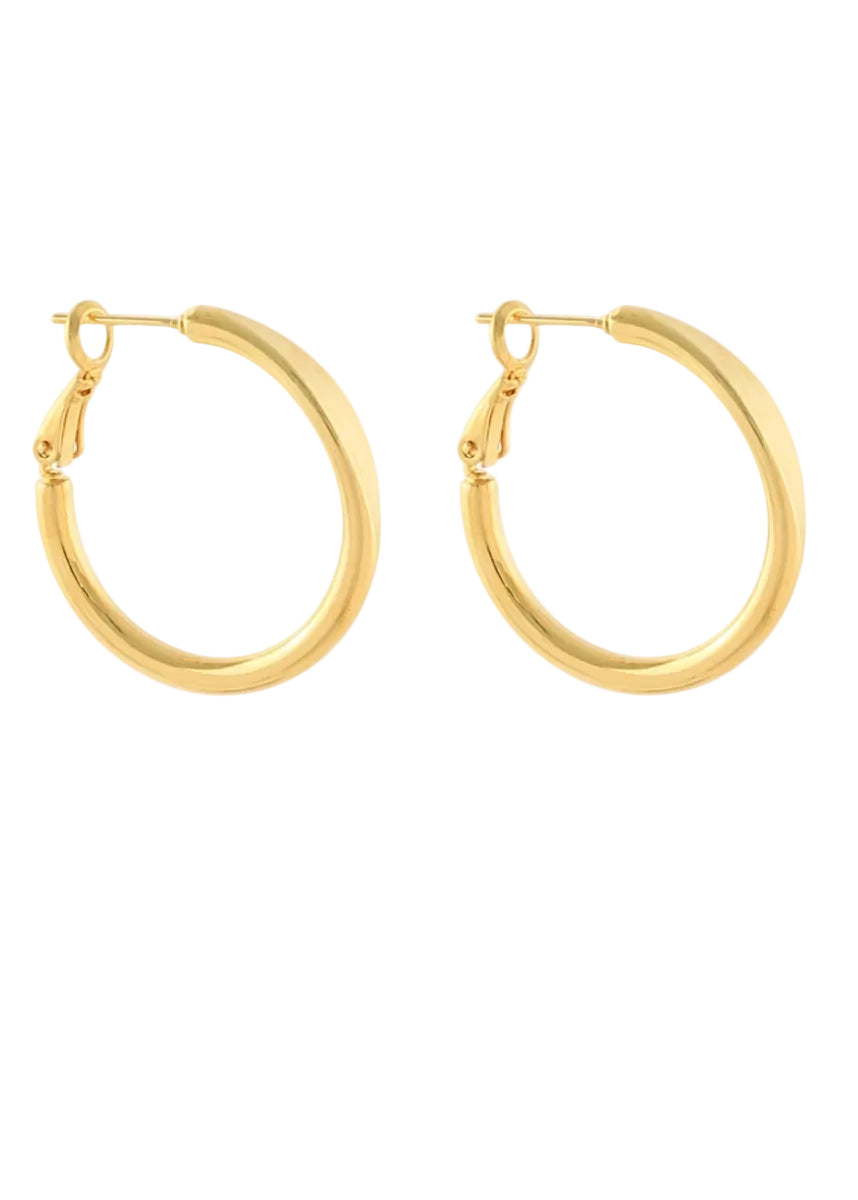 30mm Geometric Hoops - Gold