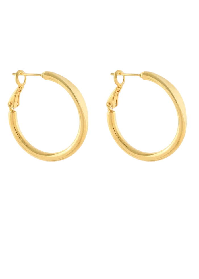 30mm Geometric Hoops - Gold