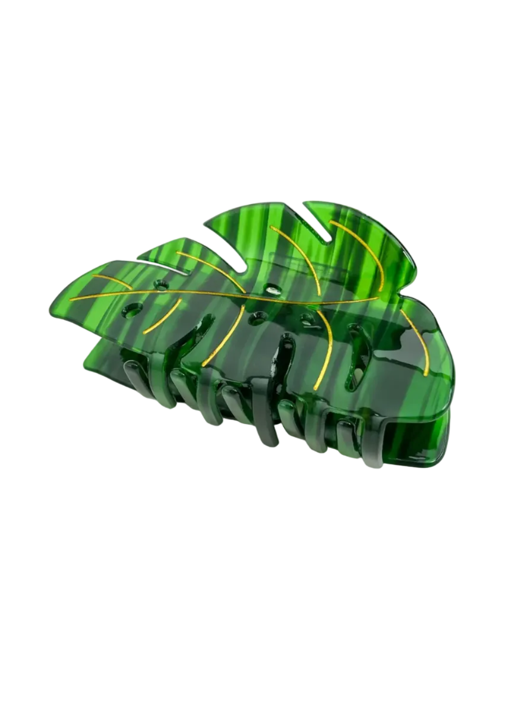 Tropical Monstera Leaf Hair Claw Clip