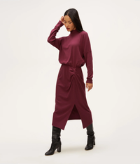 Lila Blouson Midi Dress