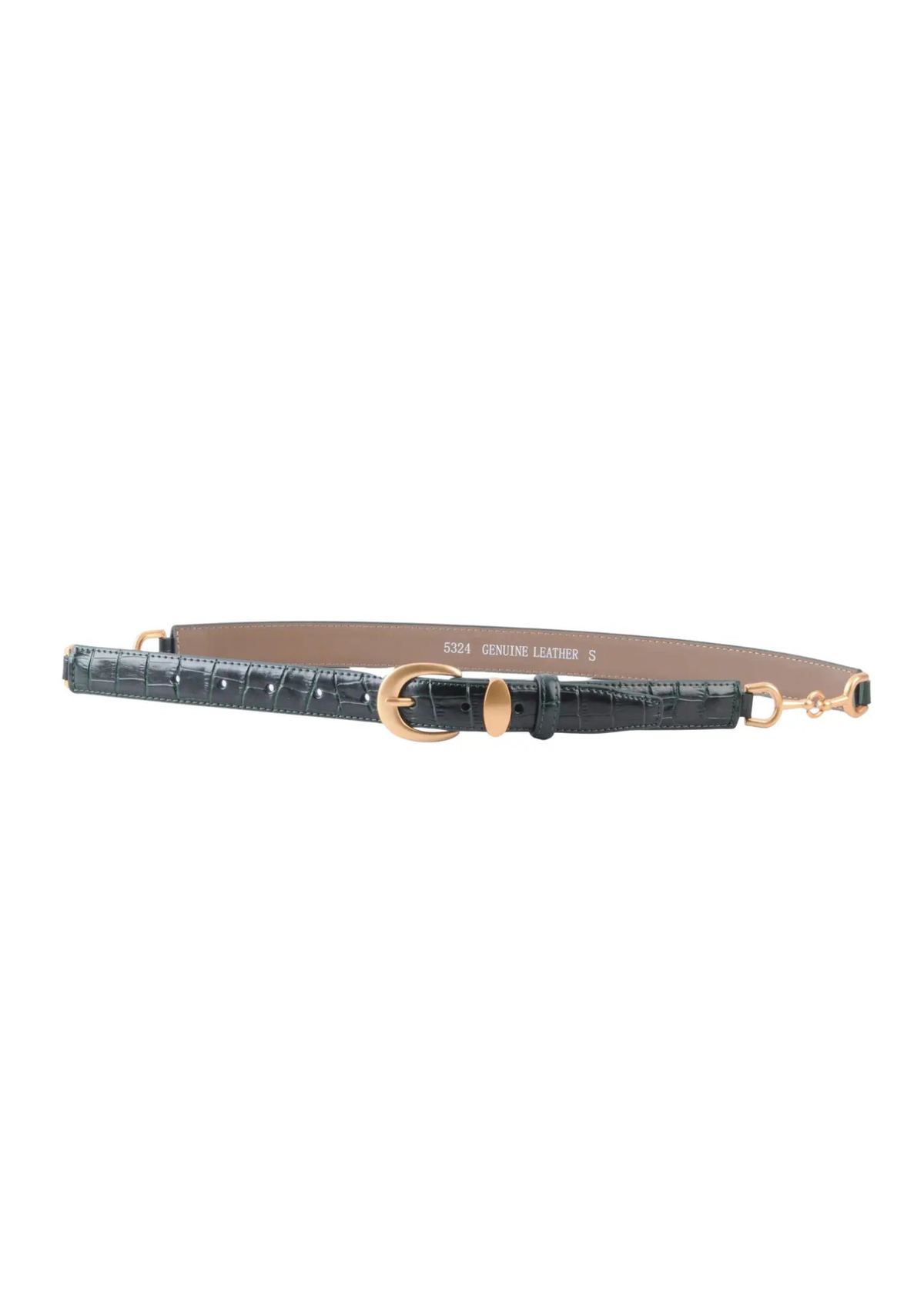 Skinny Croco Belt