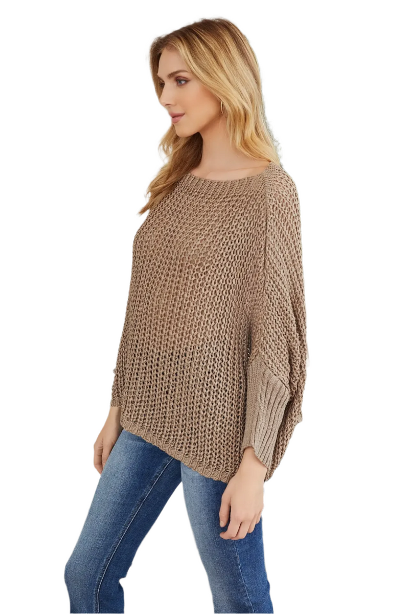 Boatneck Drop Shoulder Sweater