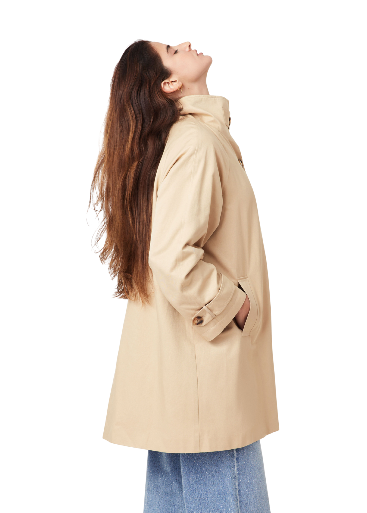 High Neck Trench Coat