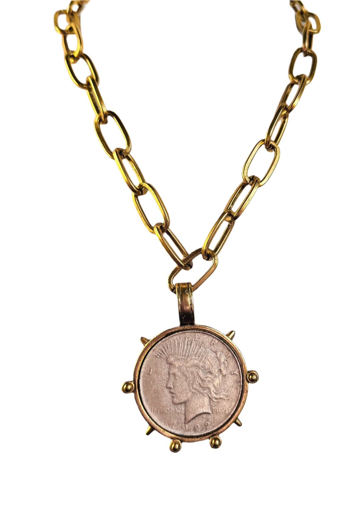 Vintage Large Coin Necklace