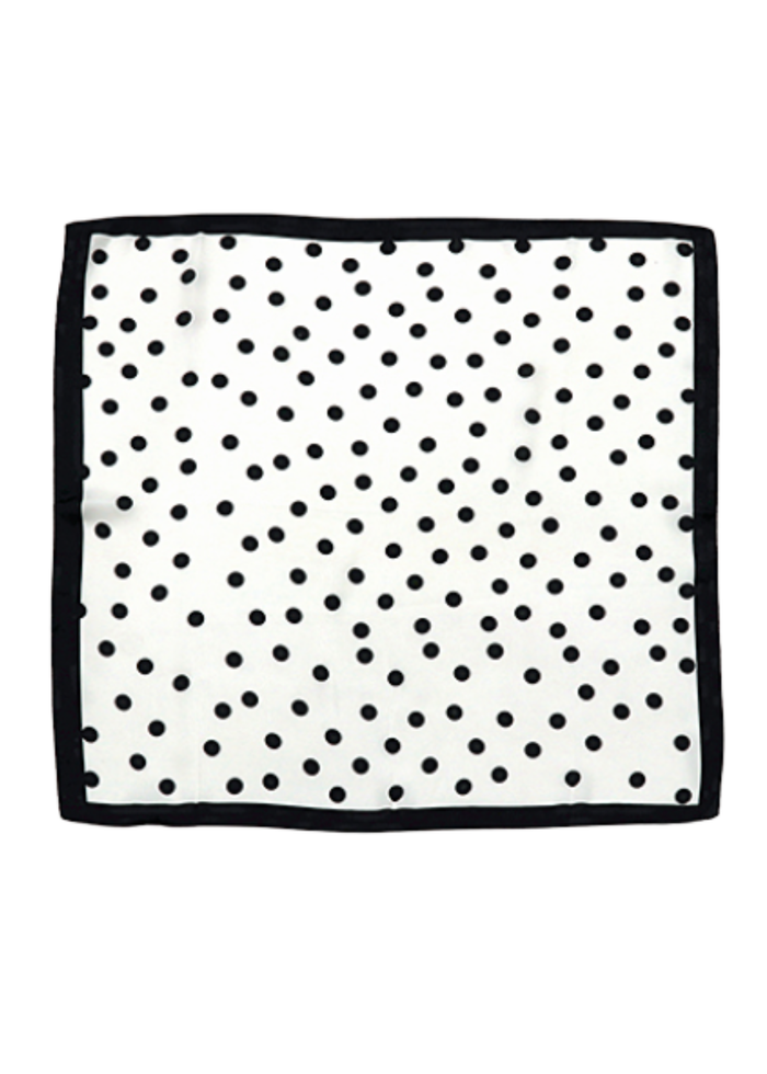 Polka Dot Print Silky Bandana Scarf