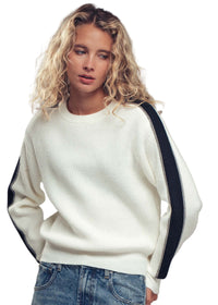 Contrast Stripe Knit Sweater