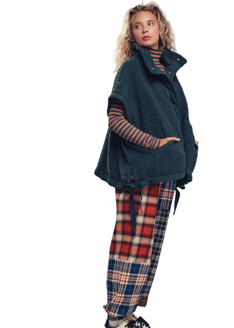 Cozy Boho Western Sherpa Vest
